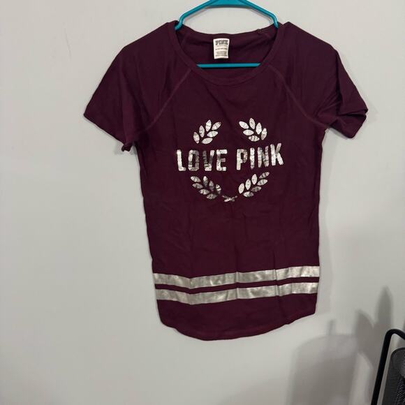 2 Piece LOT Women’s Size XS Love Pink Sequin Tee Shirt & Gray Pull On Shorts - Picture 2 of 12